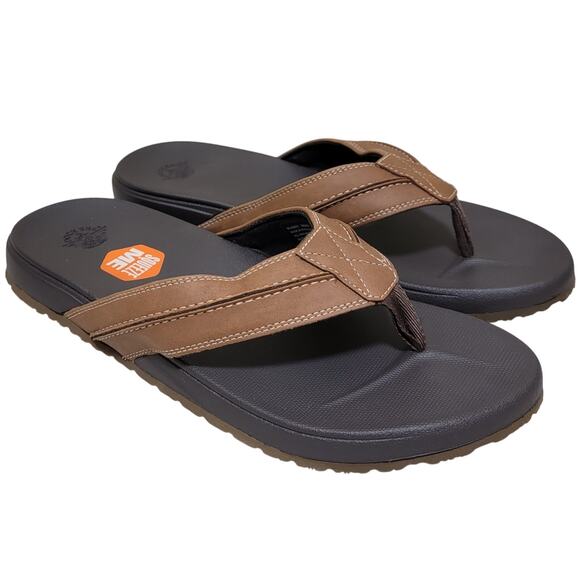 Dockers Men Freddy Beach Pool Flip Flop Thong Sandals Size US 11M Tan Brown - Picture 1 of 4